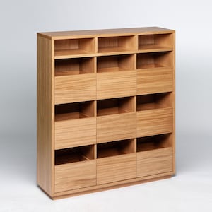 Mid-Century Modern Plattenschrank - Handmade LP Organizer