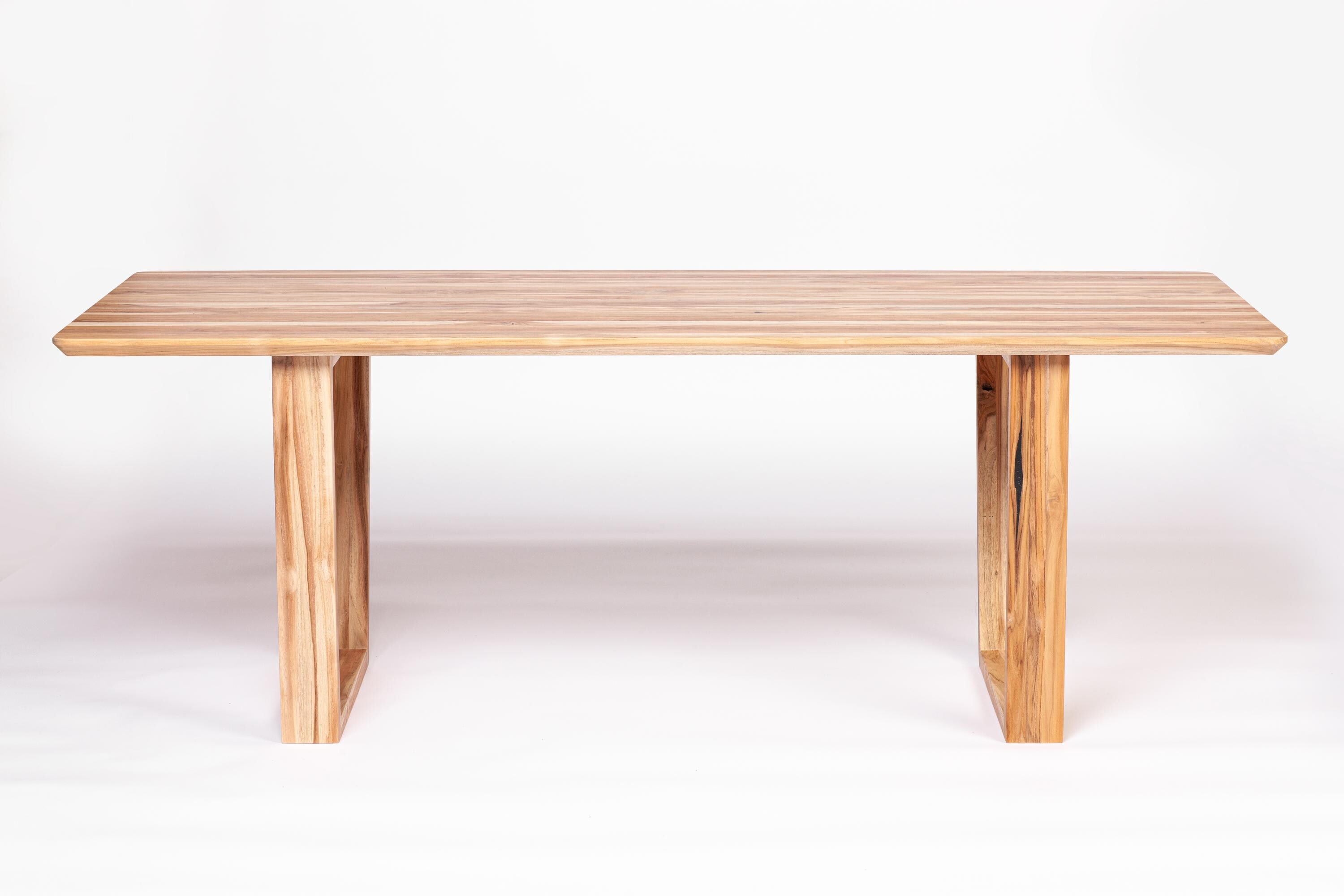 Handcrafted Solid Wood Dining Table – Modern Minimalist Farmhouse Table ...