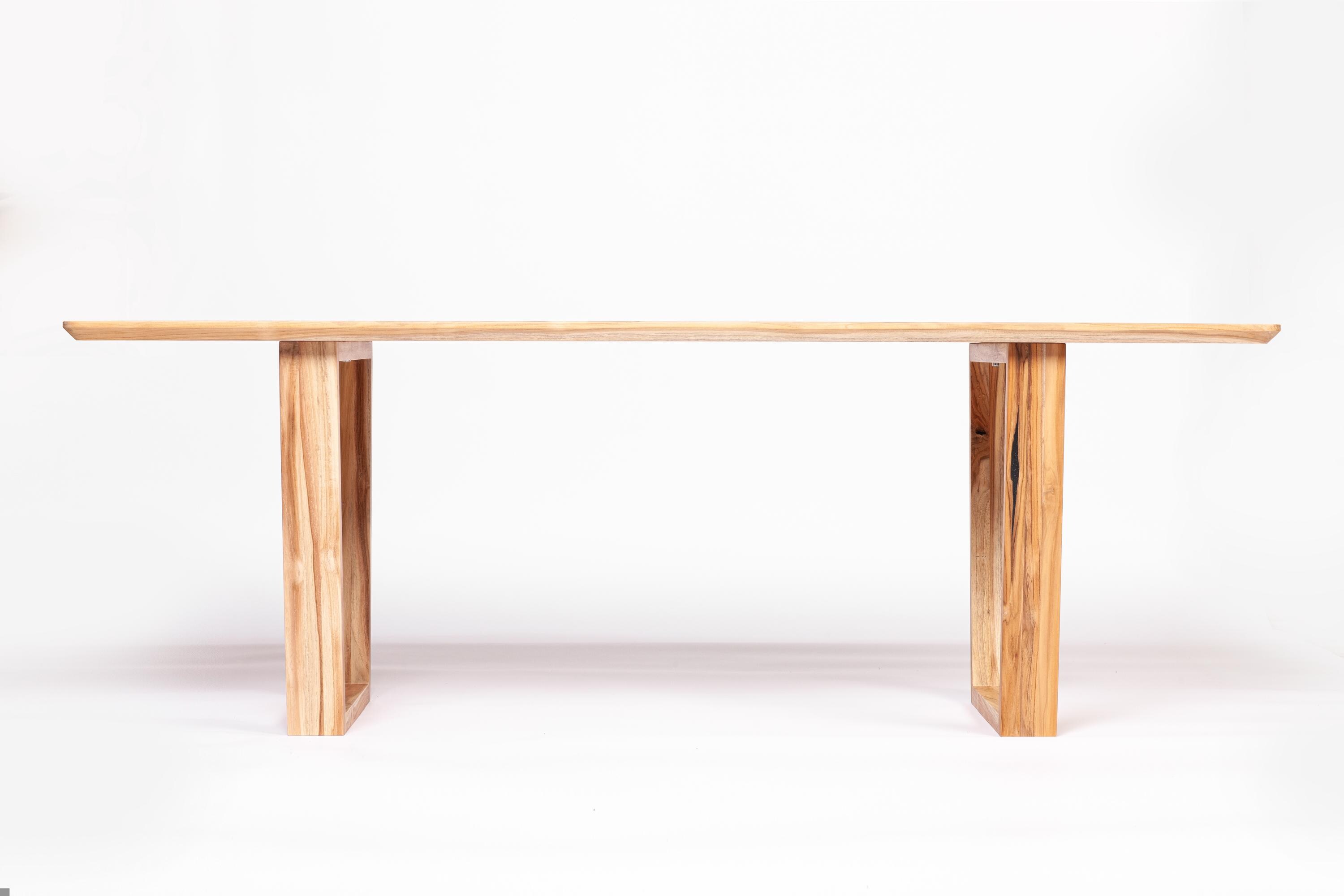 Handcrafted Solid Wood Dining Table – Modern Minimalist Farmhouse Table ...