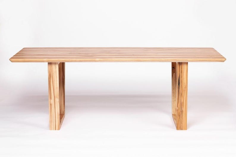 Handcrafted Solid Wood Dining Table – Modern Minimalist Farmhouse Table ...