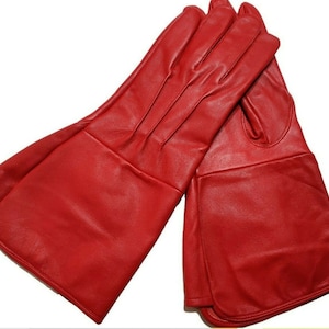 Leather Long Cuff Medieval Gloves Perfect Fit Premium Quality Soft Leather