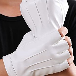 Pure Leather Half Finger Gloves | Driving Biking Cycling Performance Dancing