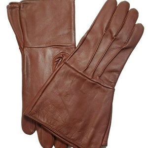 Leather Long Cuff Medieval Gloves Perfect Fit Premium Quality Soft Leather