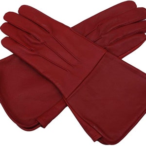 Leather Long Cuff Medieval Gloves Perfect Fit Premium Quality Soft Leather
