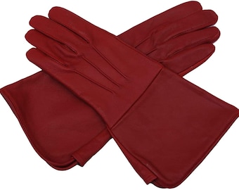 Gants à manchettes longues en cuir de mouton : Costume médiéval, Renaissance