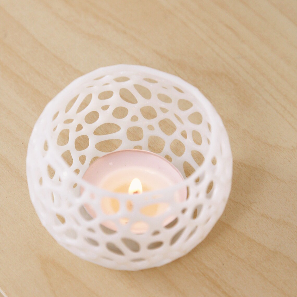 3D Printed Tea Light Holder White Tealights included Etsy