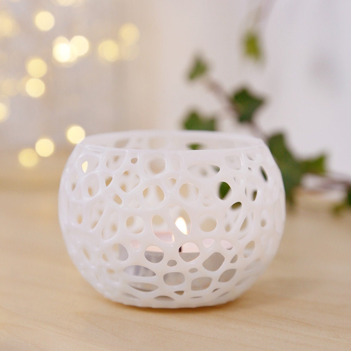 3D Printed Tea Light Holder White Tealights included Etsy