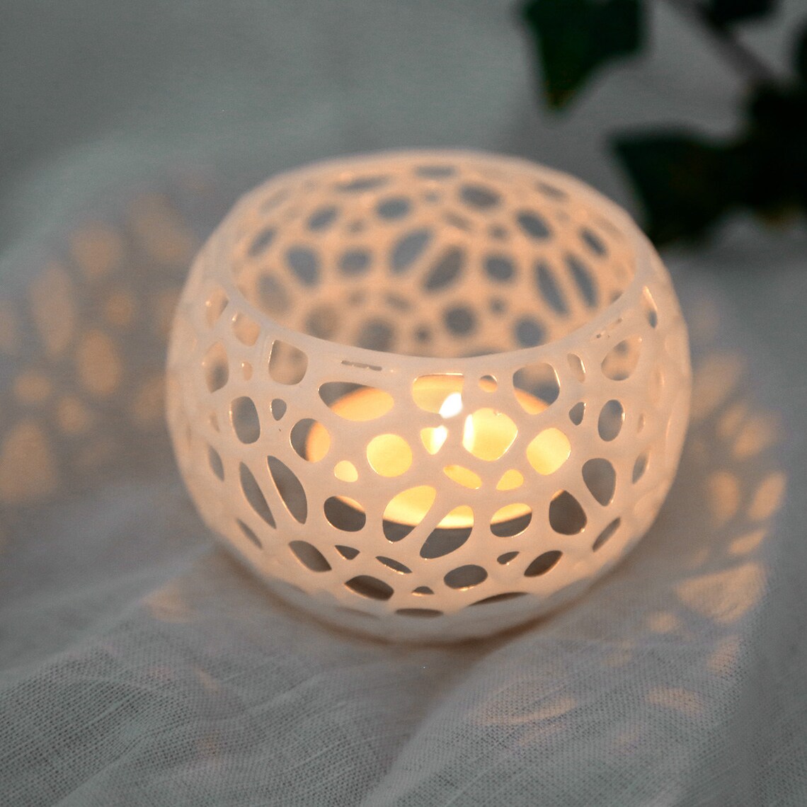 3D Printed Tea Light Holder White Tealights included Etsy
