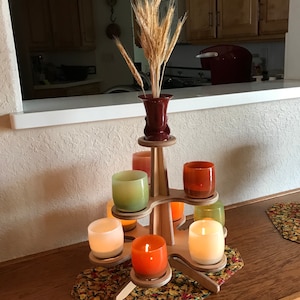 Votive candle tree stand for 10 Glassy Votives, use for decorating for the Holidays.