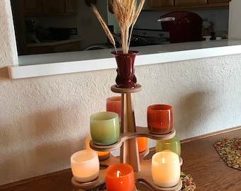 Votive candle tree stand for 10 Glassy Votives, use for decorating for the Holidays.