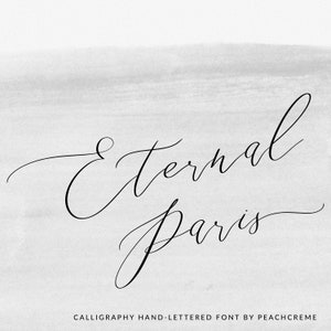 Eternal Paris Calligraphy Font: Modern Script for Wedding Invitations (Digital Download)