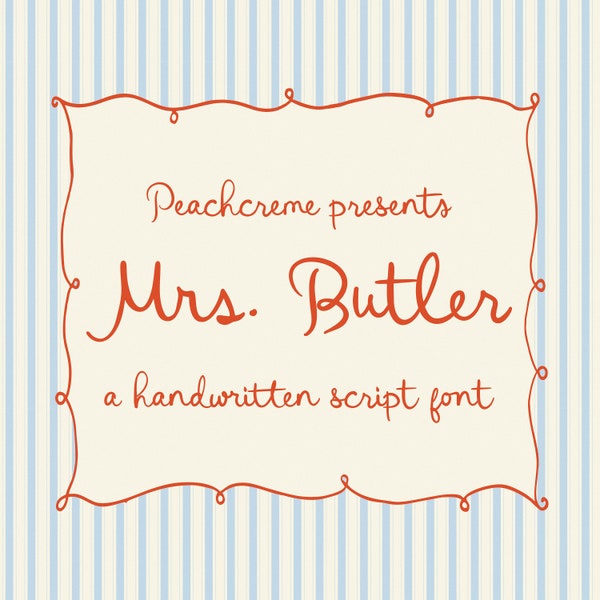 Mrs. Butler Script Font: Playful Handwritten Typeface