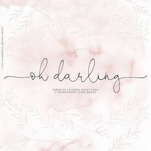 Calligraphy font, modern calligraphy, wedding font, invitation font, script font, typography, Cricut font, handwritten font, Oh Darling Font