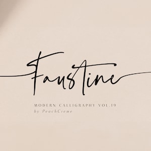 Calligraphy Font, Modern Calligraphy, Stylish Font Script, Wedding Font, Invitation Font, Script Font, Digital Download, Font, Faustine Font