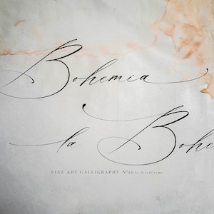 Font calligrafici, calligrafia moderna, font digitali, font per matrimoni, font per inviti, font corsivo, download digitale, font, font La Bohemia