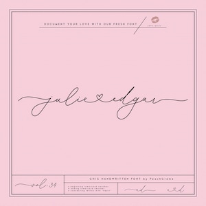 Heart Script Font, Swashes Font, Calligraphy Font Signature Font, Logo Font, Handwriting Font, Script Font, Wedding Font, Julie Edgar font