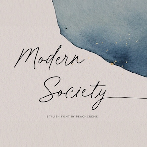 Modern Society Script Font, Swashes Font, Calligraphy Font Signature Font, Logo Font, Handwriting, Script Font, Wedding Font, Elegant Fonts