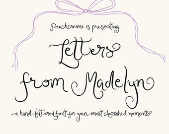 Quirky font, cursive font, handwritten font, quirky calligraphy, artisan script, hand-drawn typeface, Letters from Madelyn