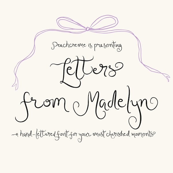 Quirky font, cursive font, handwritten font, quirky calligraphy, artisan script, hand-drawn typeface, Letters from Madelyn