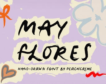 A Handwritten Brush Font, Modern, Calligraphy Font, Brush Font, Rustic, Cool, Modern, Handwriting, Handwritten, Organic, Mayflores Font