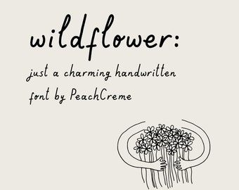 Wildflower Handwritten Font, Script for Cricut & Procreate