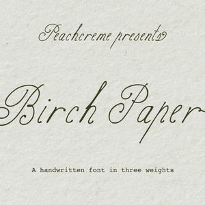 Birch Paper Whimsical Cottagecore Font