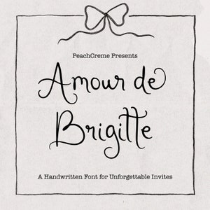 Fuente peculiar, fuente cursiva, fuente manuscrita, caligrafía peculiar, escritura artesanal, tipografía dibujada a mano, Amour de Brigitte