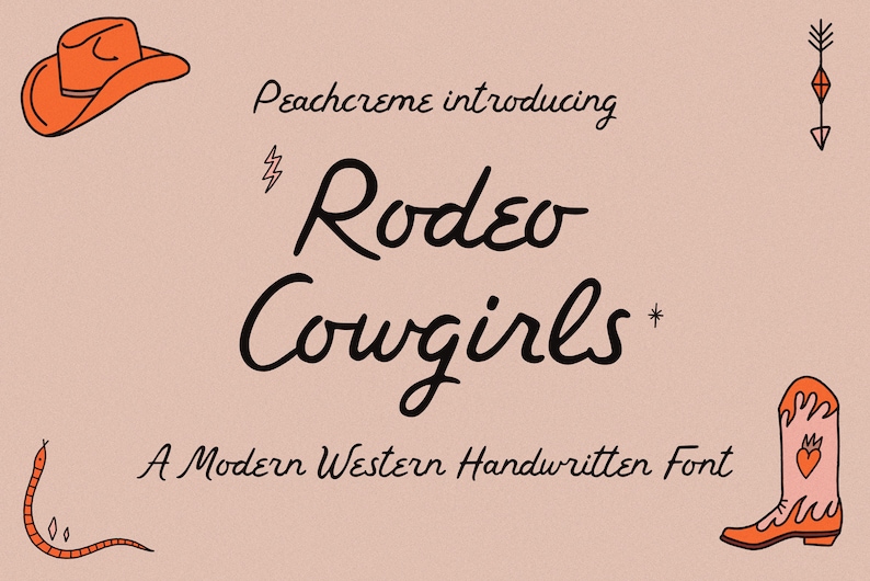 Rodeo Cowgirls Font: Western Typeface, Vintage Typography image 10