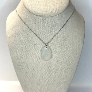 Clear Lake Erie Beach Glass Necklace