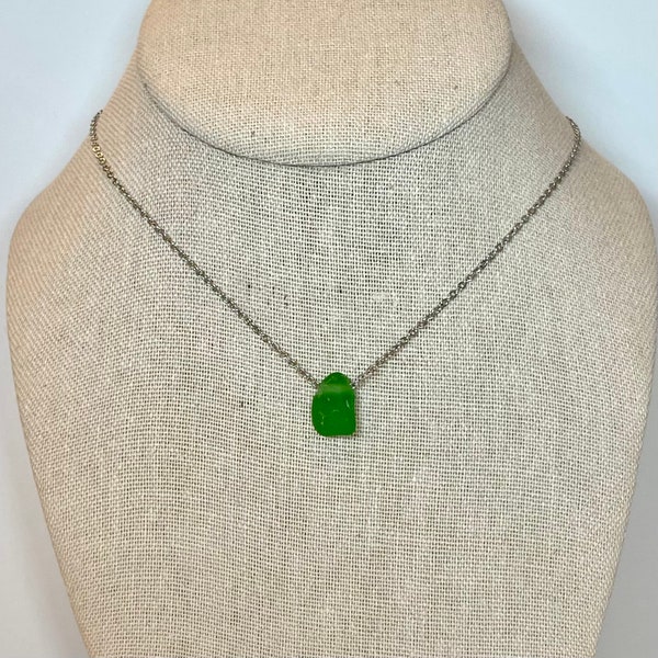 Green Lake Erie Beach Glass Necklace