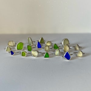 Gemacht to Order Lake Erie Strand Glas Ring