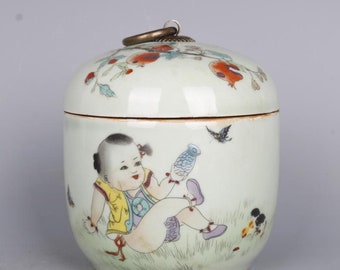 China Retro Coffee bean Tea Canister Jar Pot Caddy Pu-er Tea Tin Ceramic Hot NEW