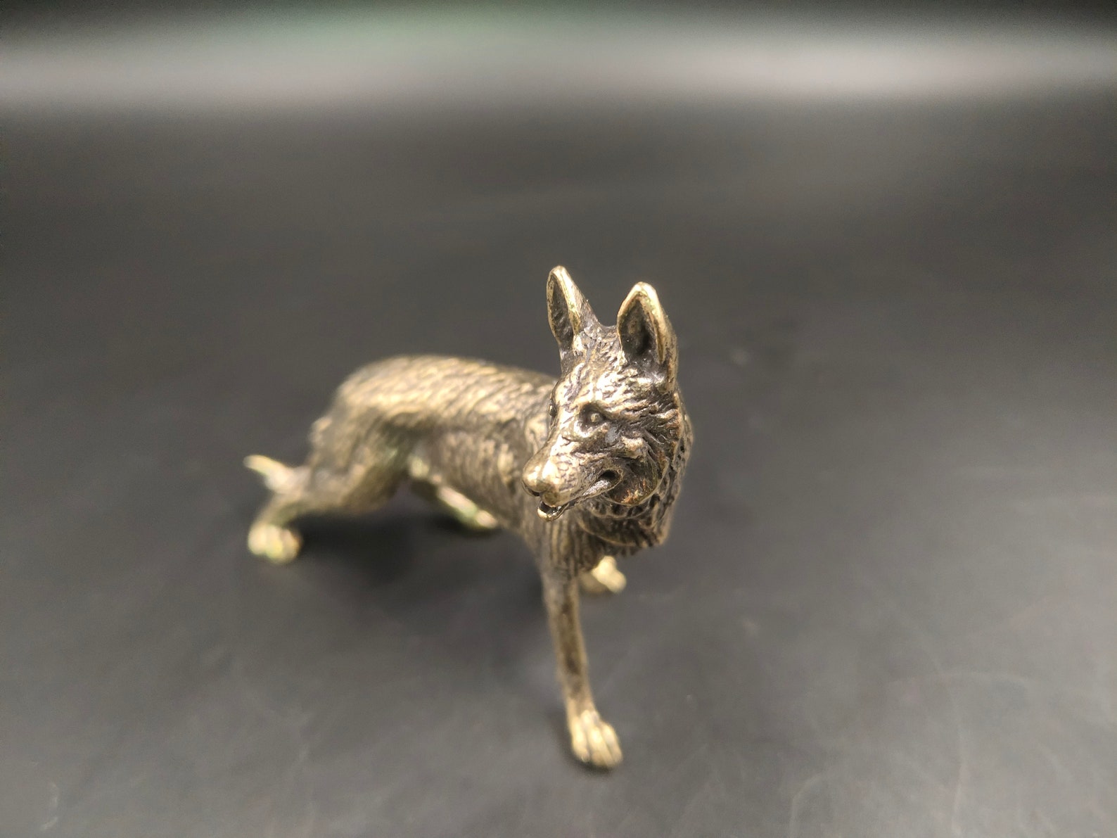 SEIKOsolid brass Wolf decoration Wolf statue gift Copper pet Etsy