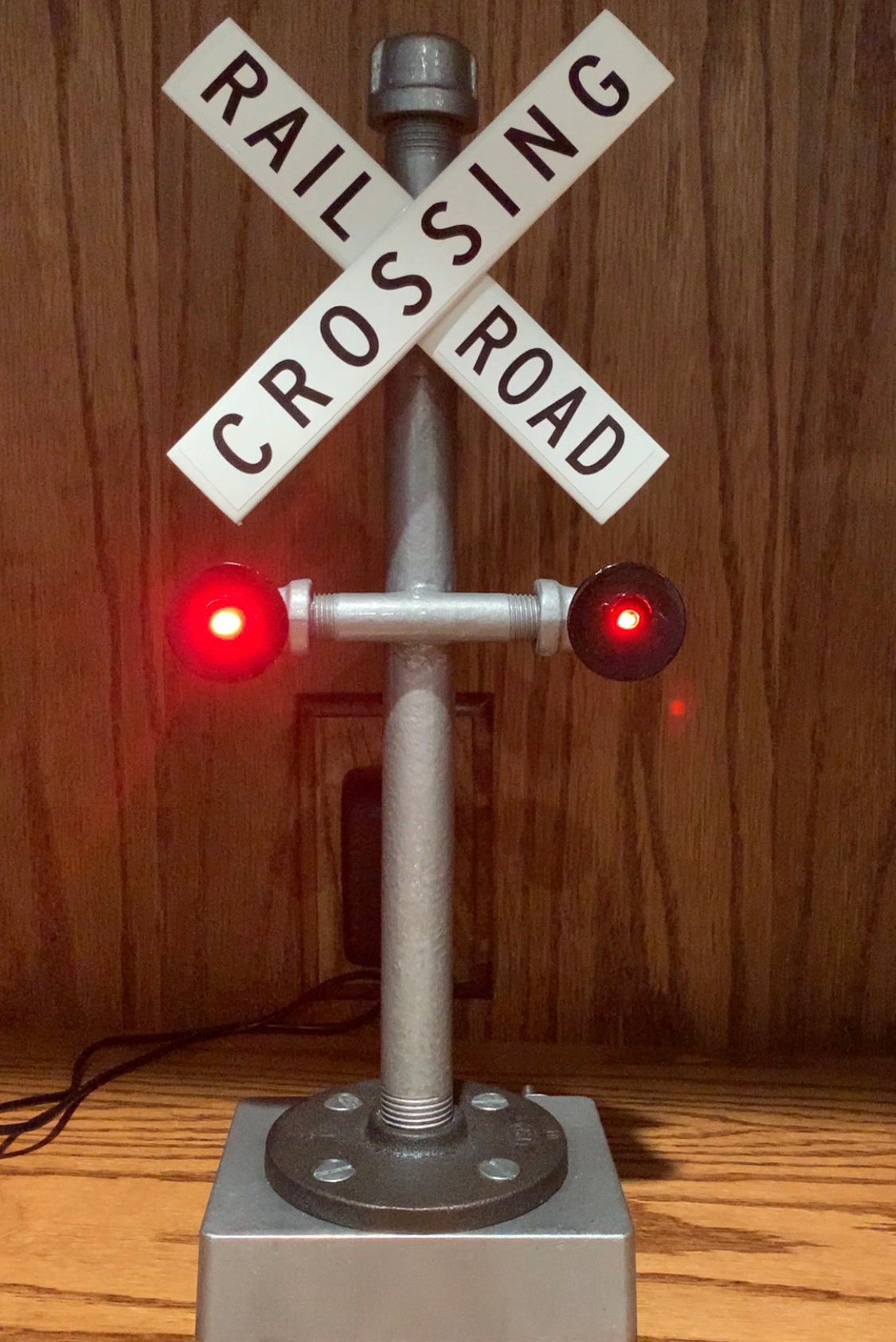 Railroad Crossing Signal Flashing Lights & Sound Steampunk Etsy