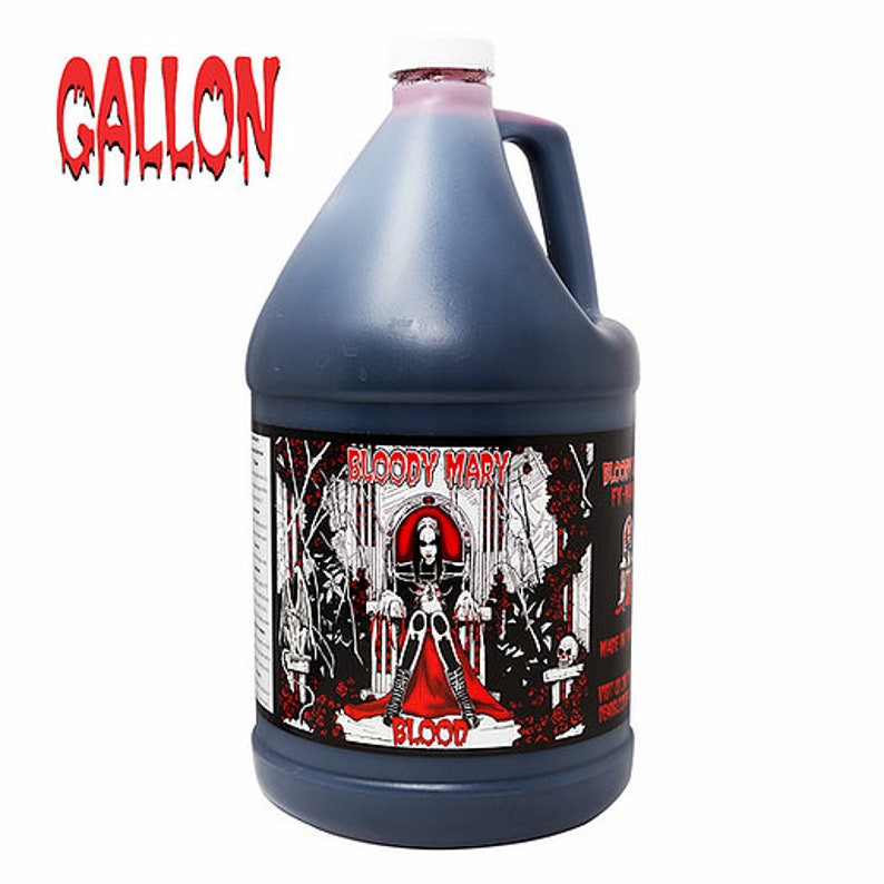 Bulk Theatrical Blood from Bloody Mary 1/2 Gallon Fake Blood Etsy