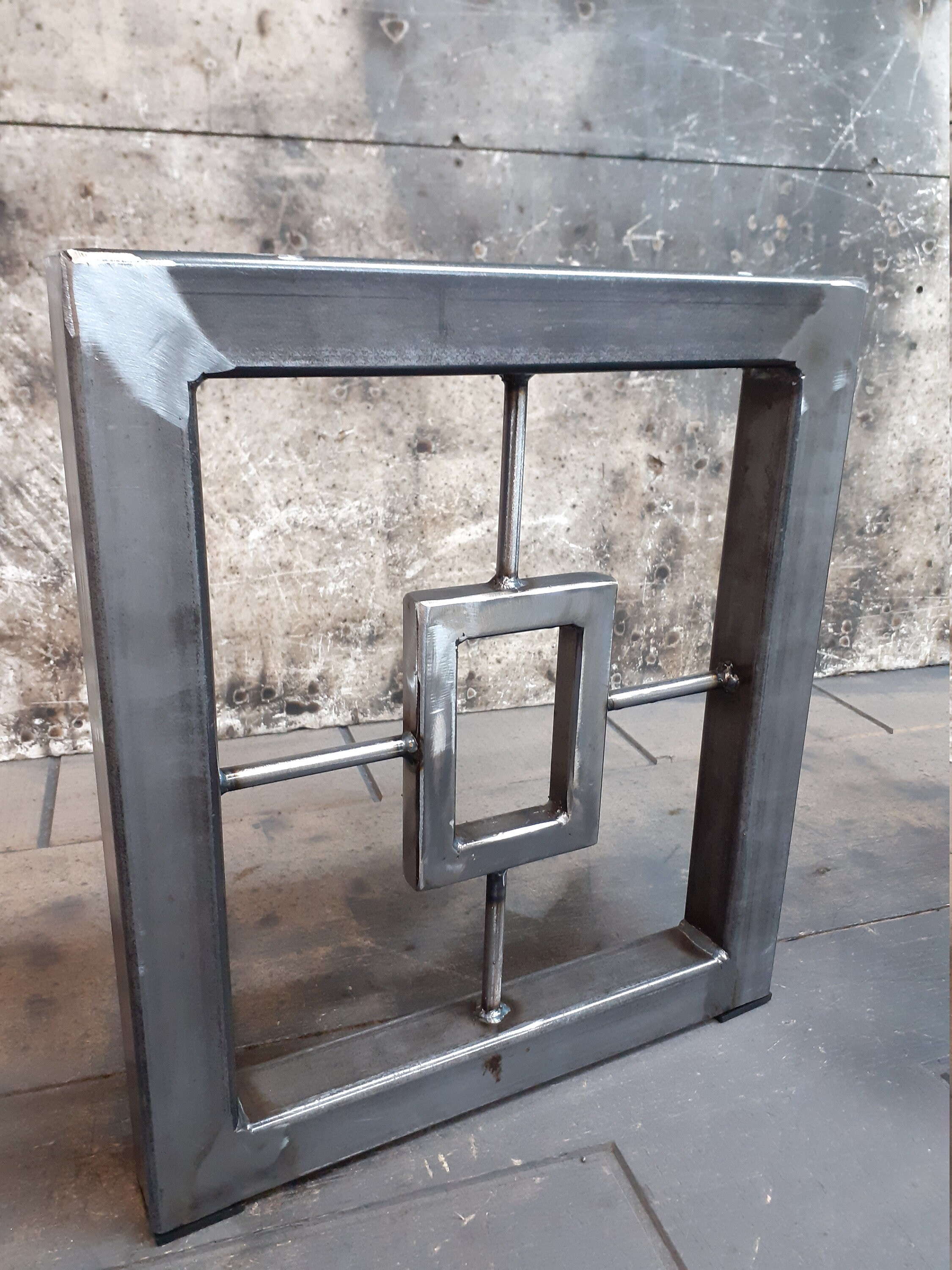 Set of 2 Industrial Steel Dining Kitchen Table Desk Bench Legs - Metal ...