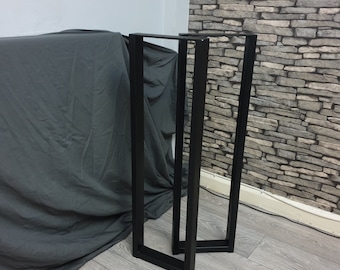 Set of 2 Industrial Steel Console Breakfast Bar Table Legs Leg Metal Box Frames - Various Sizes Available