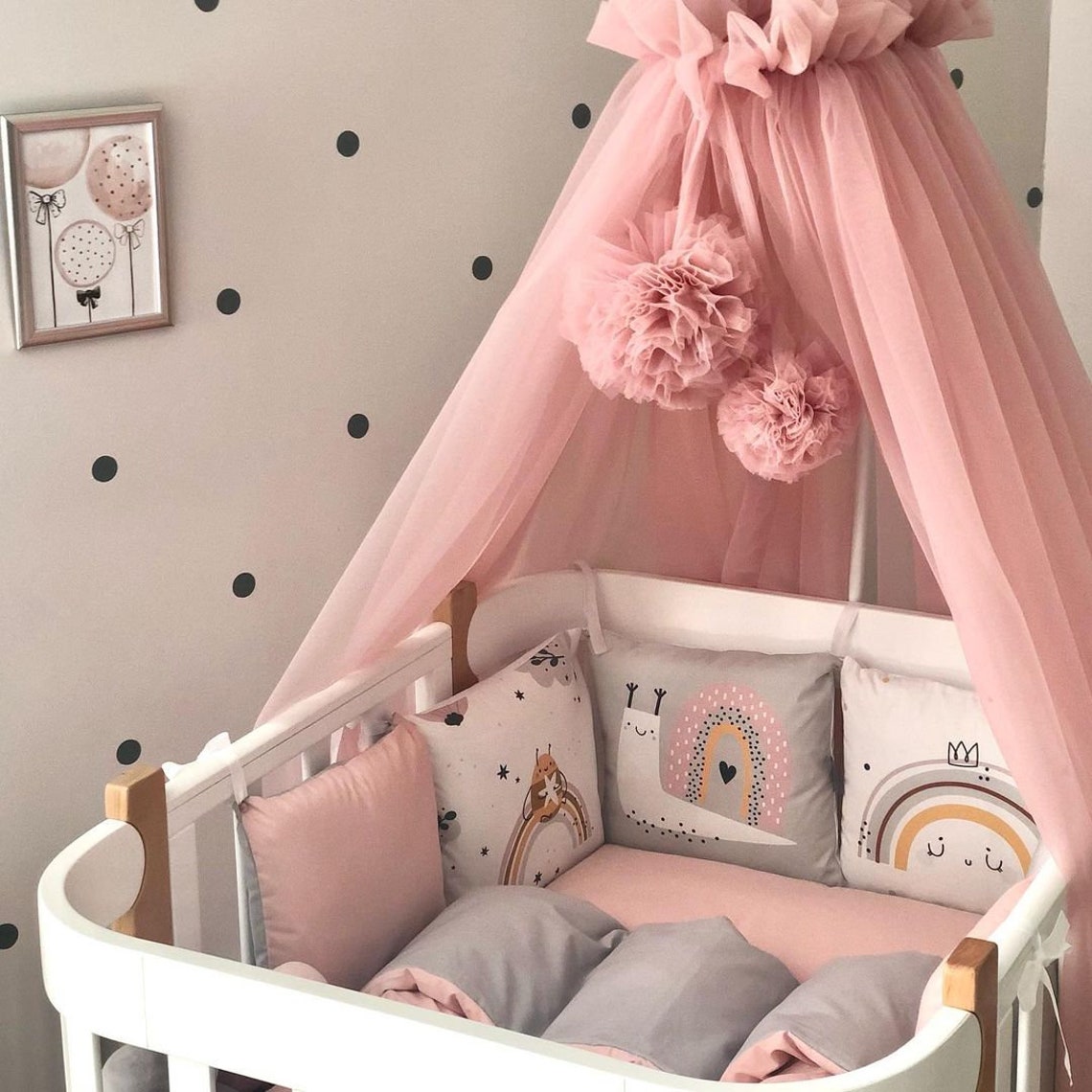 Pink Nursery Canopy Crib canopy Bed Canopy Bedroom Canopy Etsy