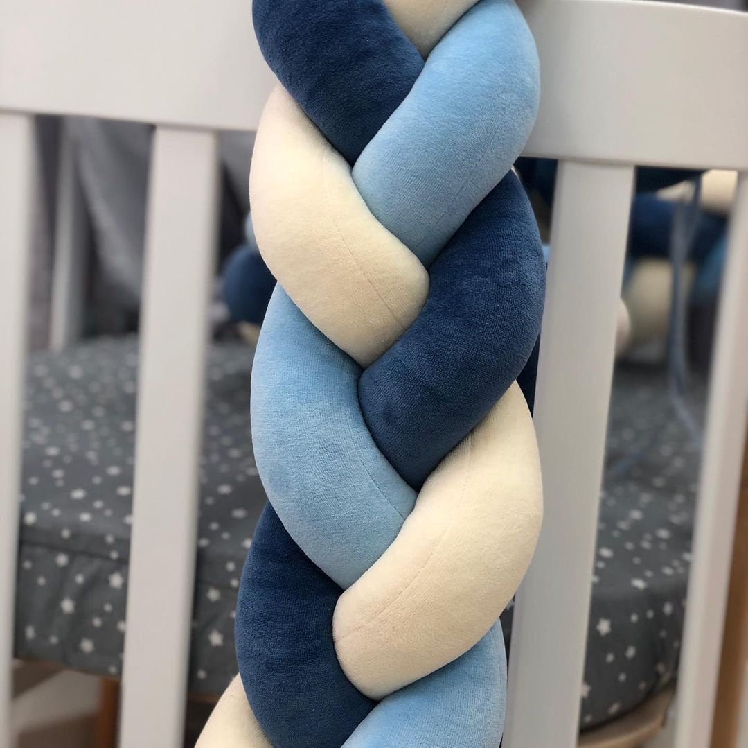 Braided Crib Bumper Bumper Pads Cradle Bumper Bumper Braid Etsy
