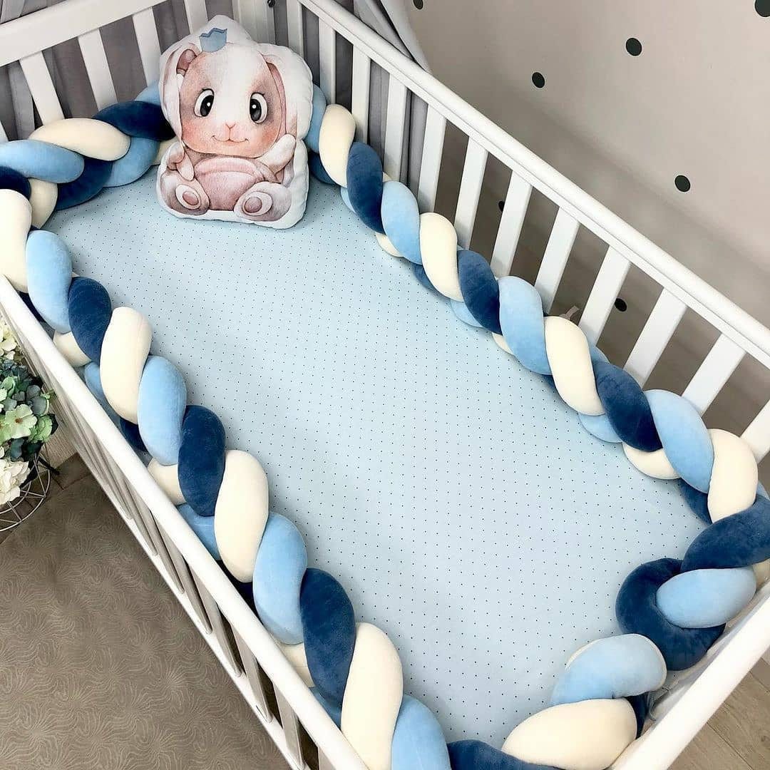 Braided Crib Bumper Bumper Pads Cradle Bumper Bumper Braid Etsy