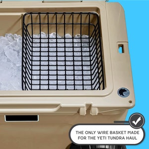 Basket inside a Yeti Haul wheeled ice chest