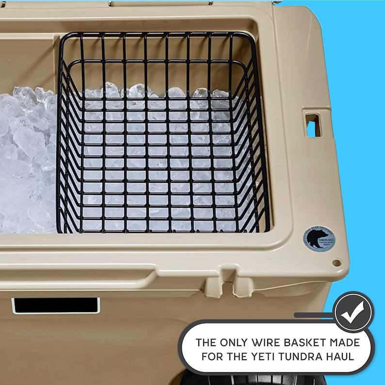 Basket inside a Yeti Haul wheeled ice chest