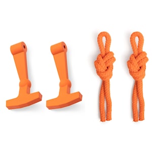 Blaze Orange Latch Kit and Rope Handles for YETI Coolers and RTIC Coolers