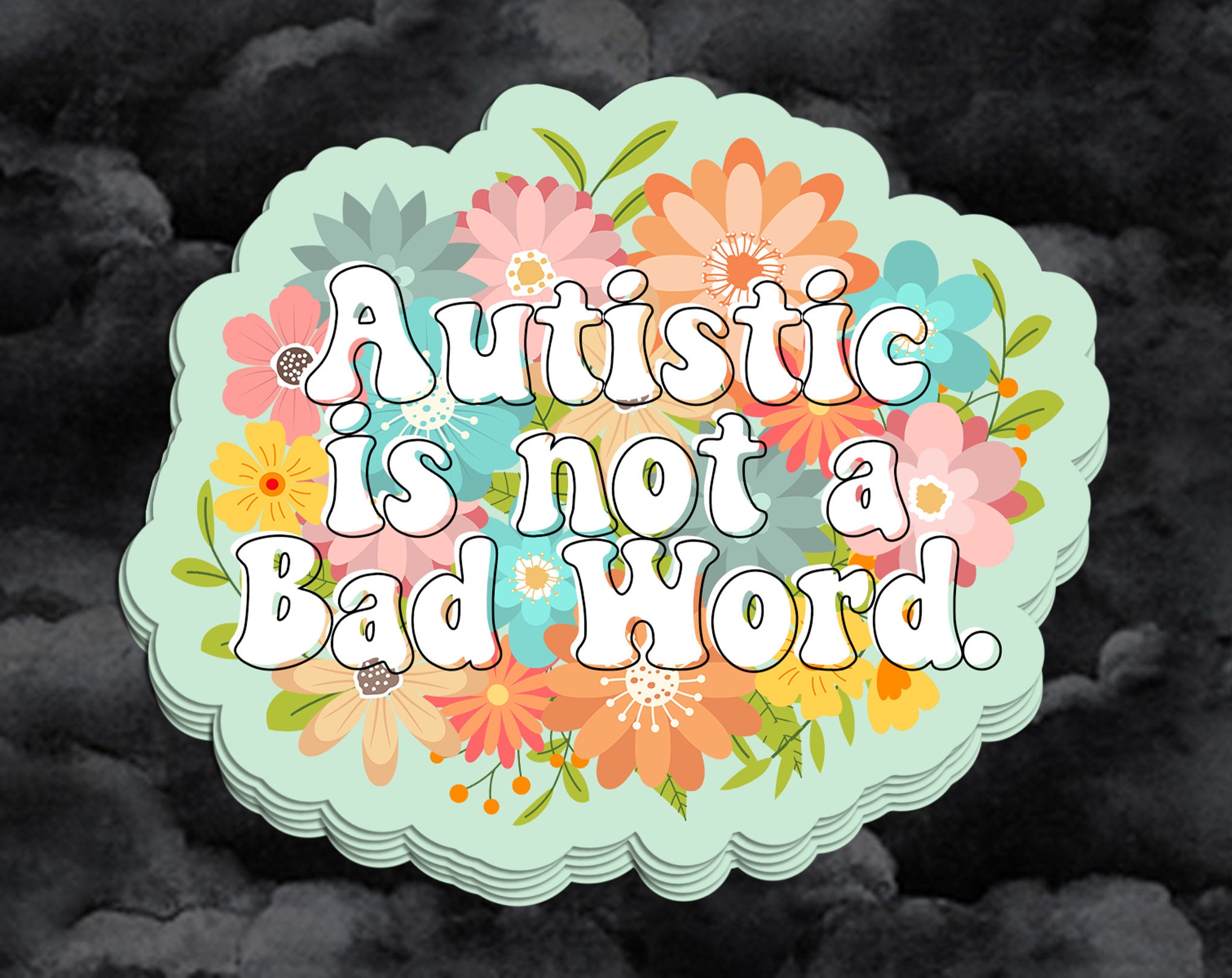 Autism Sticker Autistic is Not a Bad Word Autism Pride Etsy Australia
