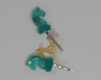 Geek Chic Chess pc Pair of Hair Clips