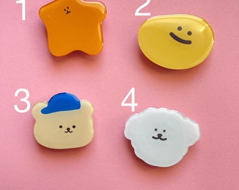 Kawaii Resin Pop Up Phone Stand / Phone Grip Kickstand/Pop Up Phone Holder / Cute Kawaii Character /Korean Pastel /Gift