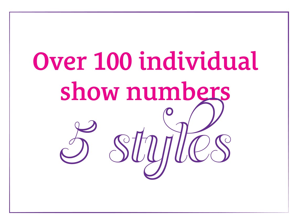 Model Horse Accessories Show Numbers Printable Etsy