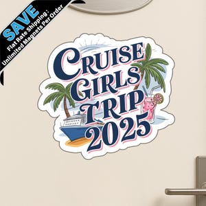 Cruise Girls Trip 2025 Magnet: Tropical Vacation Souvenir