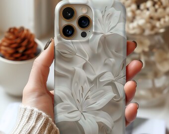 Artistic Lily iPhone Tough Case | Strong, Protective, and Stylish | Floral Elegance for Daily Use | Perfect Fashion Meets Tech Gift