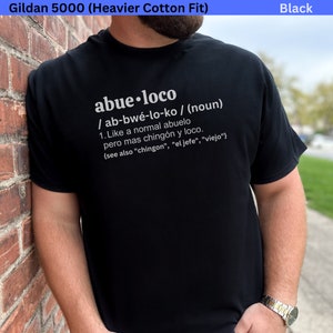 Abueloco T-Shirt, Embrace Your Inner 'Abueloco' with this Definition Tee, Witty Gift for Grandpa, Spanish Speakers and Culture Lovers